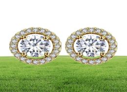 Stud Fashion Luxury 925 Silver Pin Crystals From rovskis 6mm Small Zircon Earrings For Women Christmas Gift Korean Jewelry8039558