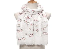 new christmas bird print scarf shawls women long soft christmas snow pattern wrap scarves hijab 4 Colour 9429543