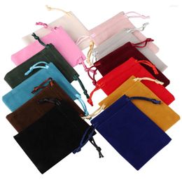 Gift Wrap 5pcs 20 Colors Short Velvet Drawstring Bags 7x9/10x12/12x15cm High Quality Bag Jewelry Displacy Packing Pouches