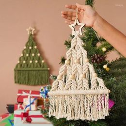 Tapestries 2024 Christmas Decoration Pure Cotton Handwoven Tapestry Tree Pendant Home Decor Bohemian Room Wall Gifts