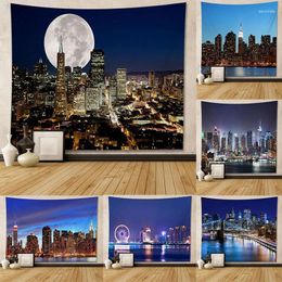 Tapestries Tapestry Wall Decor European Beautiful Town Street Scene Painting Living Room Hanging On The Home Decoration Bedroom Backgr
