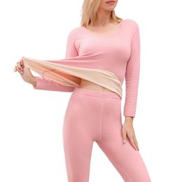 Women'S Thermal Underwear Set First Layer Warm Long Johns Thermal Clothing For Ladies Girls Winter Cold Weather Home Suits