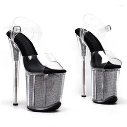 Dance Shoes Women 20CM/8inches PVC Upper Sexy Exotic High Heel Platform Party Sandals Pole Model Shows 194