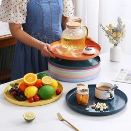 Plates Snack Dining Plate Reusable Dinner Dishes Plastic Dessert Round Fruit Cake Tray Kitchen