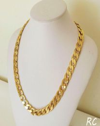 Necklace 18k Mens Classic Gold 10mm Real 236inch Chain Solid Yellow Heavy5036073