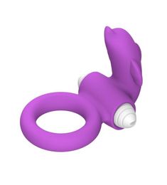 Dolphin Clitroal Vibrator Reusable Vibrating Penis Rings Oral Sex Toy Delay Spray Lasting Cock Ring Adult Sex Products For Man6172453
