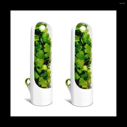 Storage Bottles 2PCS Case Fresh-Keeping Box Cup Type Food Container Vegetable Preservation For Dill Coriander