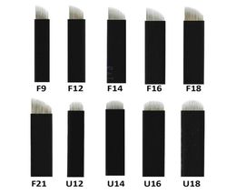 100pcs 12 14 16 18 microblading needle eyebrow tattoo blades 3d embroidery manual pen permanent makeup tattoo accessory2915870768