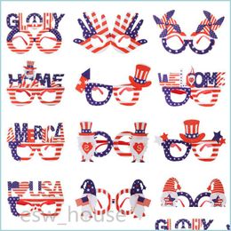 Other Festive & Party Supplies Usa Patriotic Glasses Frames 4Th Of Jy Parade American Flag Independence Day Drop Delivery Home Garden Dh0Aw