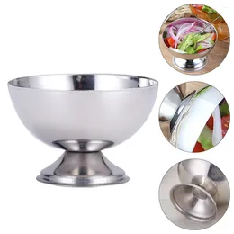 Plates Stainless Steel Salad Cup Caramel Ice Cream Candy Mixing Bowl Kitchen Supply