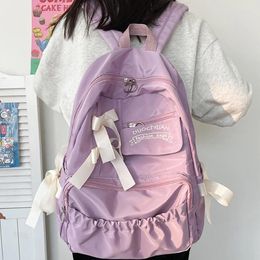Backpack Japanese Kawaii Cute Bow School Backpacks For Teens Girls Women Travel Bag Harajuku Y2K Laptop Kids Schoolbag Book