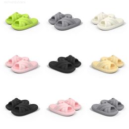 Produto Summer FreeT grátis New Slippers Designer for Women Green Branco preto Rosa Cinzento Sandálias Fashion-018 Slides planos femininos Gai Sapatos ao ar livre 17438 S