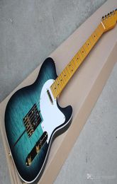 Blue Custom Electric Guitar with Guitar Merle Haggard Signature Tuff Dog White Shield Gold Hardwares offering serv9364775