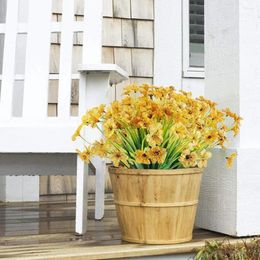 Decorative Flowers Artificial Decor Elegant Orchid Bouquet Set For Home Wedding Party Realistic Faux