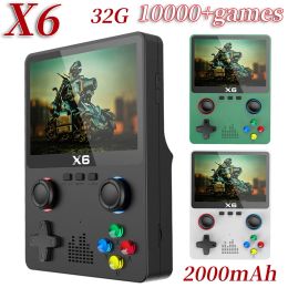 Players 2024 X6 Portable Retro Game Console 4K 10000+ Games Box 3.5inch Mini Handheld Video Gaming Devices Player For Adults Kids Gifts