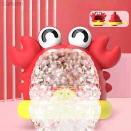 Bath Toys Blowing Bubble Baby Bath Toys Outdoor Foam Maker Cute Cartoon Shark And Crab Bathroom Swimming Pool Toys Bathtub Soap Machine 240413