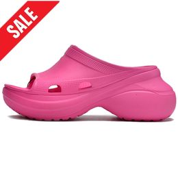 Pool Slide Sandals Designer Sandale Pink Black White Sand Foam Rubber Platform Slides Fashion Women Ladies Summer Beach Shoes Luxury Mules home heels