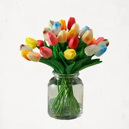 Decorative Flowers Mini Spring Tulip Artificial Flower For Wedding Party And Home A Must-Have Item Adding Elegance Exquisite