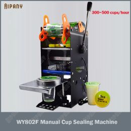 Machine WY802F electric manual cup sealing machine 300~500 cups/hour suitable for 9/9.5cm diameter 17cm height cups sealer 220V 110V