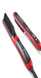 Durable Electric Straight Hair Comb Brush Heated Ceramic Hair Beard Straightening Brush Straightener7879685