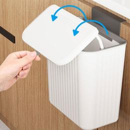 Wall Mounted Trash Can Kitchen Cabinet Storage Smart Bucket For Bathroom Recycling Hanging Trash Bins Kitchen Accessories