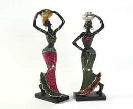 Craft Home Decoration Accessories Resin Statue Ornaments African Woman Staue Creative Sculpture T2007038617743