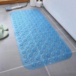Bath Mats Transparent Bathroom Mat Quick Drying Non-slip Strong Suction Cups Anti-slip Shower Pad For Home El Dorm 88x40cm