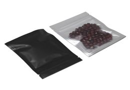 100pcsLot Zip Lock Plastic Bags for Food Coffee Powder Packaging Mylar Aluminum Foil Front Clear Zipper Reusable Sample Pouches 29076480