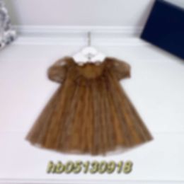 Basic & Casual Dresses Children's Line Girls' Baby Comfortable Sweet Mesh Short Sleeve Princess Dress Cute
