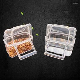 Other Bird Supplies Parrot Transparent Plastic Food Cup Bowl Clean Water Silo Waterer Box
