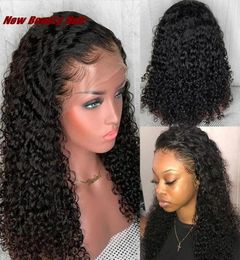 Side part Pre Plucked brazilian curly Lace Front Wigs For africa american women 13x4 lace frontal short kinky curly wig synthetic 3178604