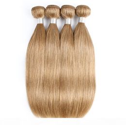27 Honey Blonde Human Hair Weave Bundles Brazilian Virgin Straight Hair 3 4 Bundles 1624 Inch Remy Human Hair Extensions2436155