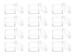 Gift Wrap 12pcs Clear Acrylic Square Cube Candy Box Treat Boxes Containers For Wedding Party Baby Shower Favours Packaging CaseGift1325630