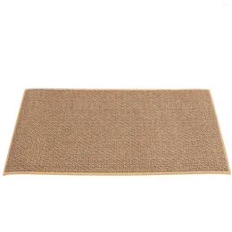 Bath Mats Carpet Linen Kitchen Floor Mat Anti-Slip Washed Rubber Backing Natural Twill Non-skid Ground Cushion Household Pad Entry Door