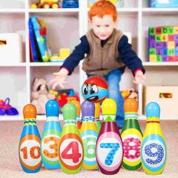 Kids Bowling Toys Sets Bowling Pins And Balls Fun Safe PU Educational Games For Toddlers Children Outdoor Indoor Sports