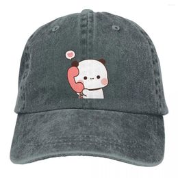 Ball Caps Panda Bear Couple Baseball Peaked Cap Milk And Mocha Bubu Dudu Sun Shade Hats For Men