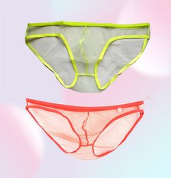 Underpants Full Transparent Men Underwear Briefs Gauze Male Viscose Panties Sexy Lingerie See Through Cueca Gay Plus Size Slips Ho9987555