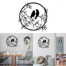 Decorative Figurines Metal Wall Art Decor Bird On The Branch Ornament For Indoor Outdoor Home Garden Bedroom Office Party Decoration 2024