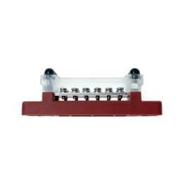 Double Row Straight Row Busbar Block With Cover 16 Way 2+6 M6 Current 250A For Rv Yacht