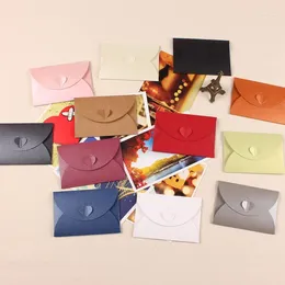 Gift Wrap 100pcs/lot-10.5 7cm Small Paper Envelope Colourful Love Heart Clasp Envelopes Wedding Invitation Gilt