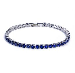 Luxury 4mm Cubic Zirconia Tennis Bracelets Iced Out Chain Crystal Wedding Bracelet For Women Men Gold Silver Bracelet Jewelry237G18477913