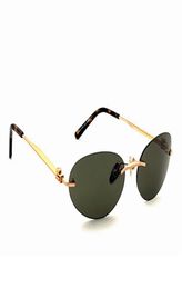 Fashion trend designer women mens sunglasses 0179 classic popular vintage oval metal rimless glasses avantgarde personality style4712966