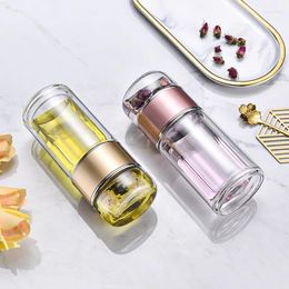 Wine Glasses Tea Separation Cup For Men And Women High-end Business Meeting Double Glass With Filter