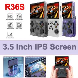 Players R36S Retro Handheld Video Game Console 3.5 Inch IPS Screen Linux System 3D DualSystem Portable Pocket Video Player 64GB Games