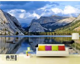 Wallpapers Custom Any Size Mural Wallpaper Mountain River Forest Landscape Modern Backdrop Decorative