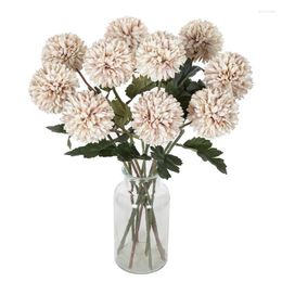 Decorative Flowers Artificial Dandelion Flower Bulbs Home Decor Wedding Hand Bouquet Dining Table Decoration Garden