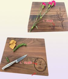 Personalised Custom Text Engraving Walnut Cutting Board Kitchen Supplies 2206218962358