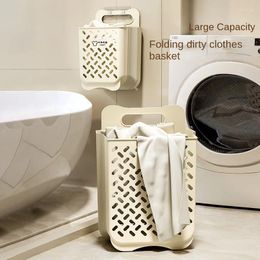 Laundry Bags Large Folding Basket Storage Baskets Wall Hanging Bathroom Dirty Clothes Hamper For Organising Household