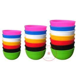 COOL Mini Smoking Colourful Silicone Dispenser Bowl Herb Tobacco Cream Oil Rigs Dabber Spoon Nails Tip Container Portable Innovative Waterpipe Cigarette Holder DHL