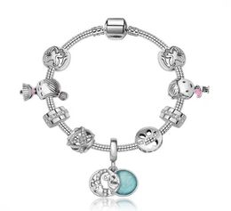 charm Bracelets sweet cute girl boy charms bead fit for bangle Pendant 925 Silver sanke chain DIY Jewelry as christmas gifts9824987